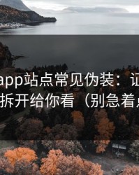 黑料网app站点常见伪装：证据链复盘拆开给你看（别急着点）