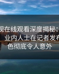 蘑菇影视在线观看深度揭秘：丑闻风波背后，业内人士在记者发布会的角色彻底令人意外